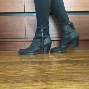 Black Leather Acne Pistol Boots